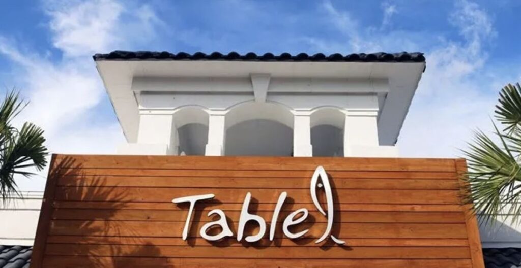 Table 9 restaurant sign in Atlantic Beach NC